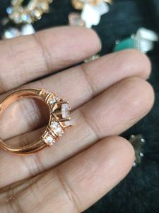 Elegant Rose Adjustable Gold Ring
