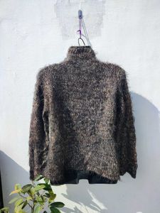 High Neck Cute Furr Top