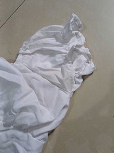 White Ruffle Crop Top