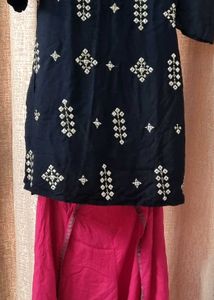 Kurti With 2 two different types of salwars