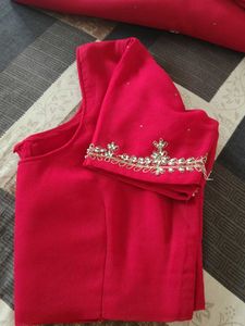 Elegant Red Saree