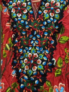 Embroidered Printed Kurta