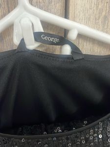 Sparkling Black Sequin Two-Piece Set