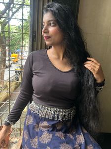 Oxidised Mirror tassel belt&haathphool