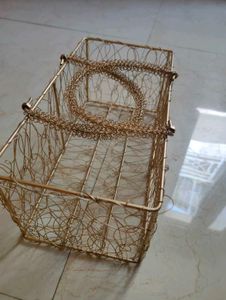 Brass Metal Basket Show Piece