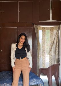 Set of Tweed Jacket with woolen pants