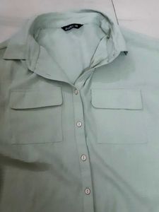 Light Green Short Sleeve Button-Down