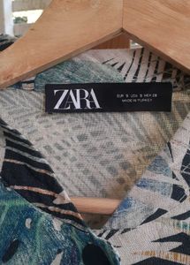 ZARA linen bomber jacket