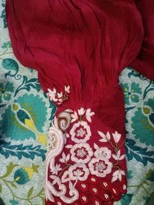 Elegant Red Saree ready to wear