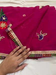 new heavy rani saree