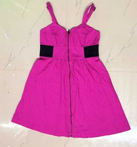 Magenta Fuchsia Smocked Jumper Dress