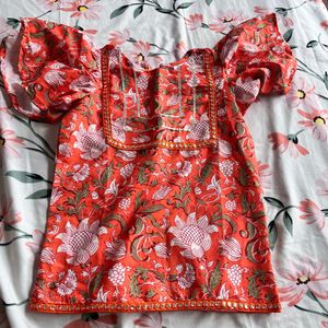 Floral Kurta And Sharara Set