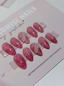 Pink Press-On Nails