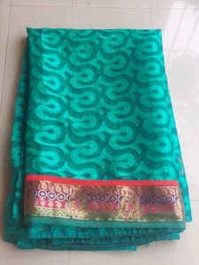 Green Saree With Blouse