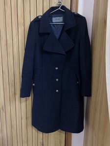 Elegant Navy Blue Trench Coat