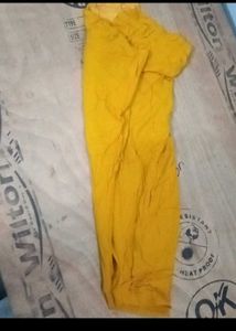 Yellow Ethnic Bottom women shalwar lilen