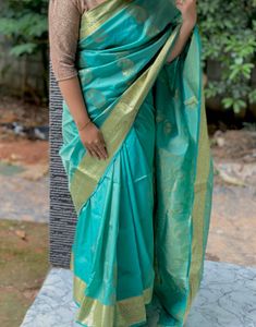 Elegant Teal Silk Saree