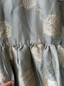 Libas Women Grey and Golden Dress | XS