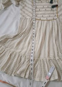 Leego White Striped Dress