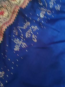 New Embroidered Navy Blue Saree