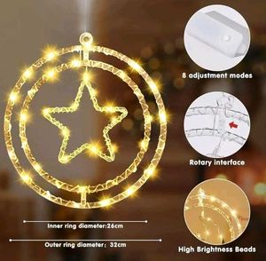 Sparkling LED Star Christmas Window Decoration