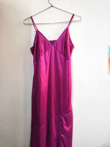 Silky Slip Dress with front Slit
