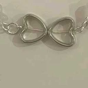 Pink Beaded Bow Bracelet