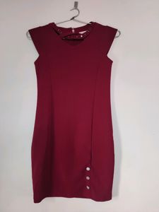 Peppermint Two Pieces Maroon Dress