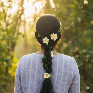 Floral Crochet Hair Braid Accessory