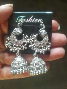 Peacock Jhumka Earrings