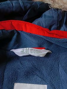 HandM Orange Fur Hooded Winter Coat