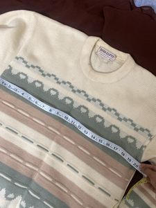 oversized winterwear multicolor sweater