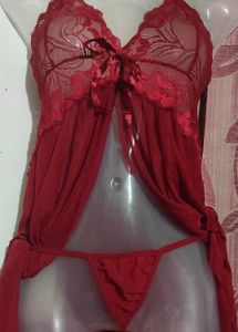 Red Lace Babydoll Lingerie