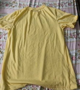 Yellow Graphic Tee Dress