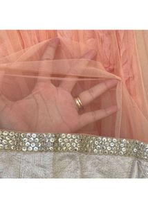 Once Worn Designer Anarkali In Pastel Shade
