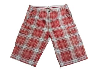 Red Plaid Cargo Shorts