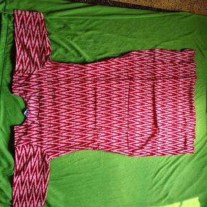 Pink Straight Printed Kurti / Kurta