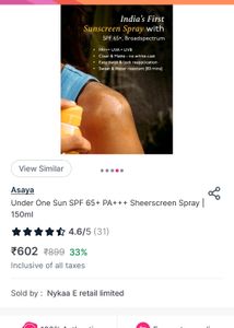 Asaya Sunscreen Spray 150ml
