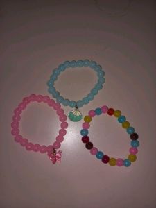 Beaded Charm Bracelet Set of 3