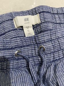 H&amp;M Blue Linen Blend Trousers