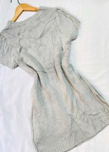 Pinterest Silver Cable Knit Sweater Dress B