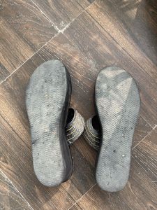 Elegant Black Embellished Flats