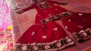 Sharara And Kurti Good Condition Fabric Georgette