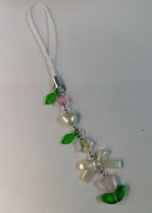 ✨🌸 Pretty Handmade Beaded Flower Phone Charm 🌷🌿