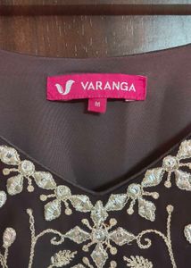 Anarkali Long Dress Brown Colour