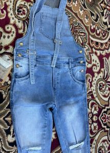 Denim Overalls Jump Suit