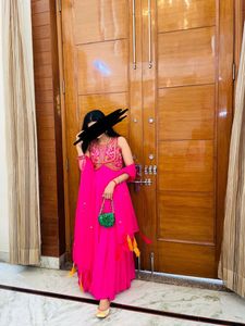 Pink Floor Length Dress