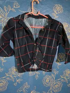 Plaid Cropped Blouse