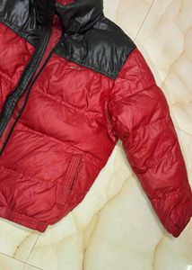 Red &amp; Black Puffer Jacket