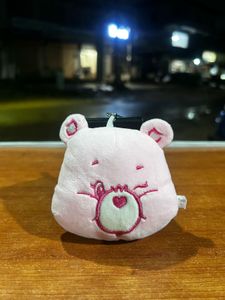 Pink Care Bear Cheer Plush Keychain Char